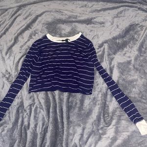 Navy stripped crop top forever 21